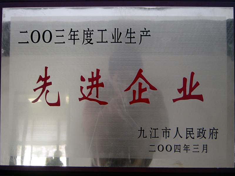 工業(yè)生產(chǎn)先進企業(yè)（江西亞東）