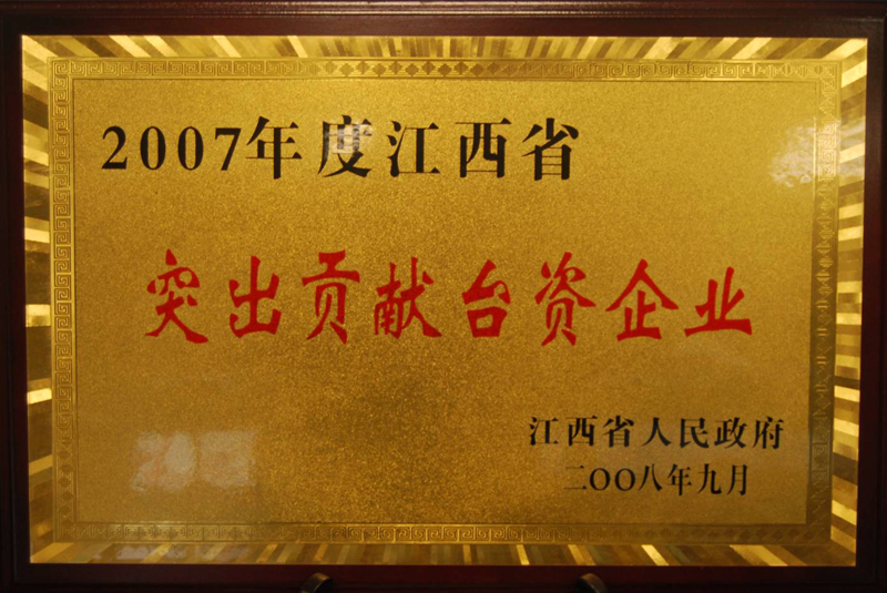 江西省突出貢獻臺資企業(yè)（江西亞東）